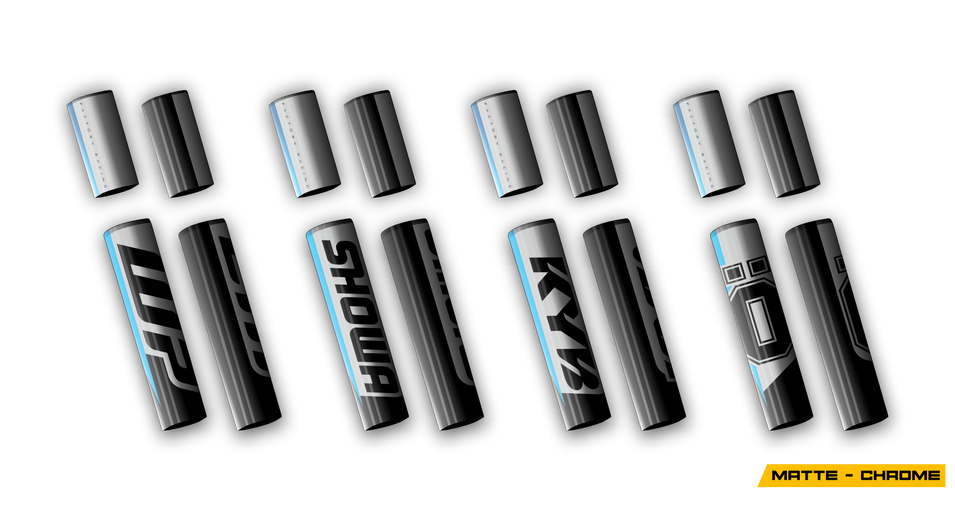 4 PCS Forks Set - Chrome - Racing 2