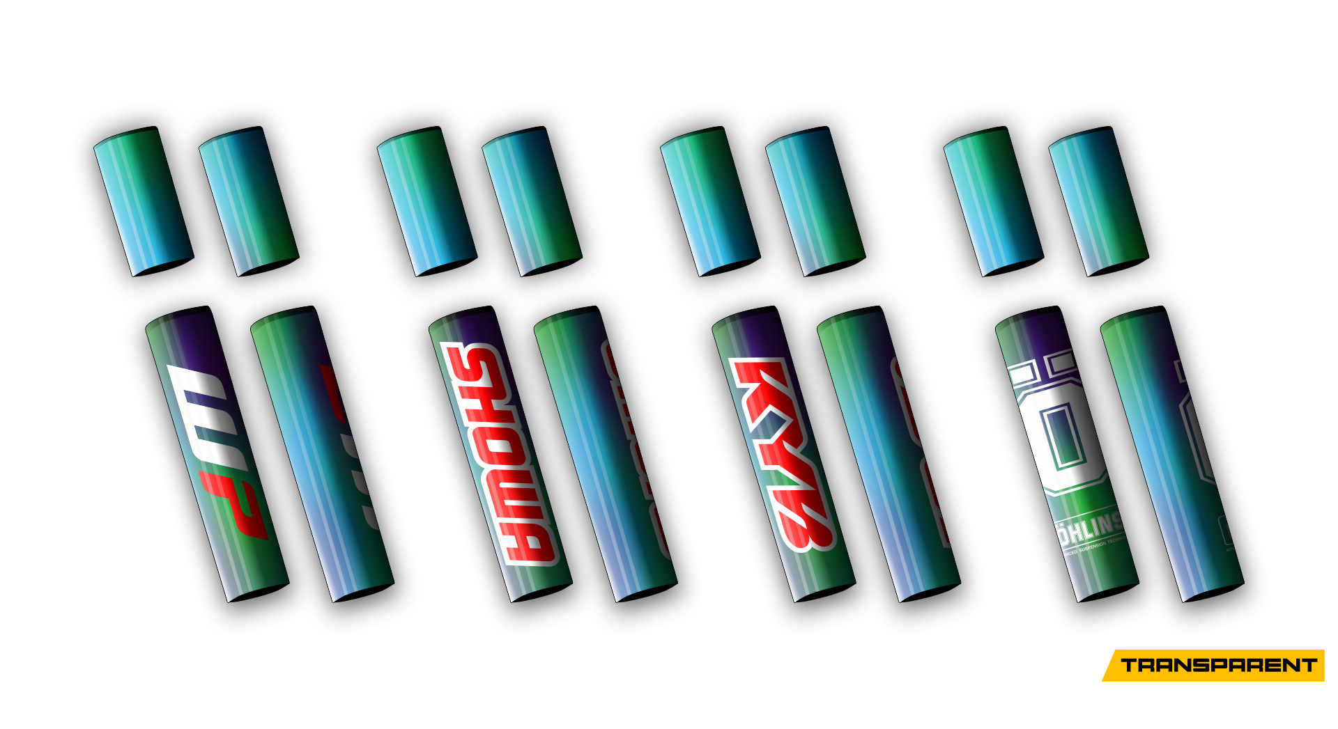 4 PCS Forks Set - Transparent - Rainbow 1