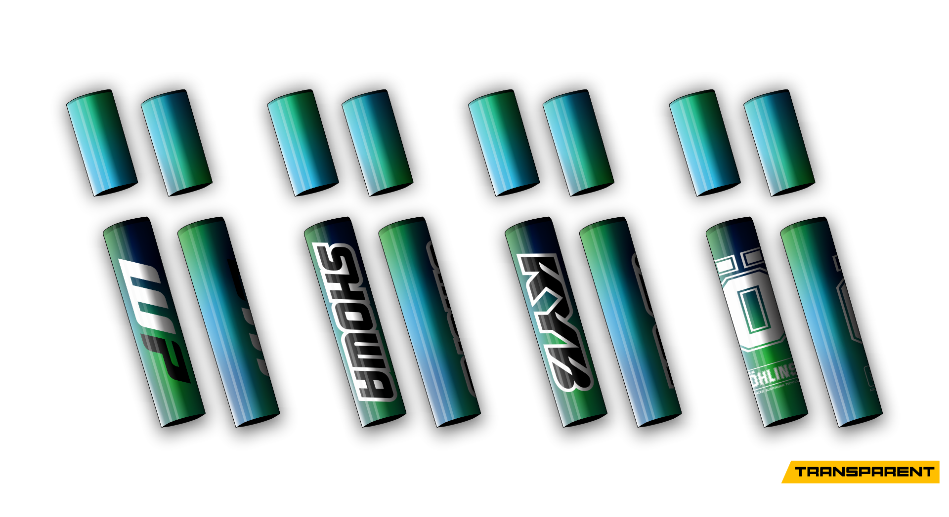 4 PCS Forks Set - Transparent - Rainbow 2