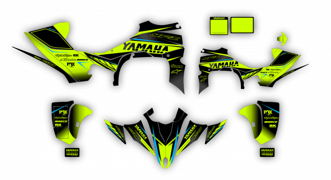 Stock Kit - 571 - Yamaha YFZ 450R SE 2014 - 2024 -ATV Quad - Fluo-Boognish_ST