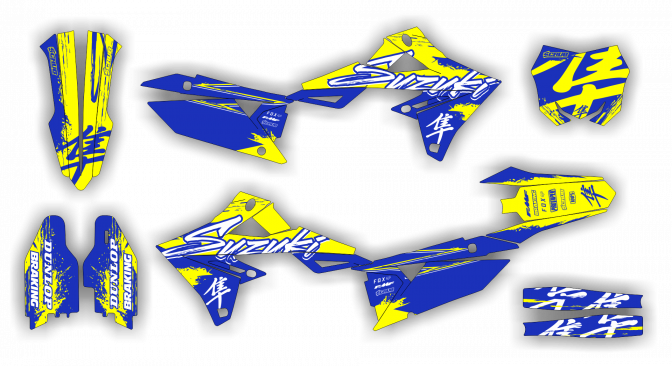 Stock Kit - 448 - HONDA CR 125 250 02-07 POSLIPORT RESTYLED 2.0 - JM RACING 22 ST