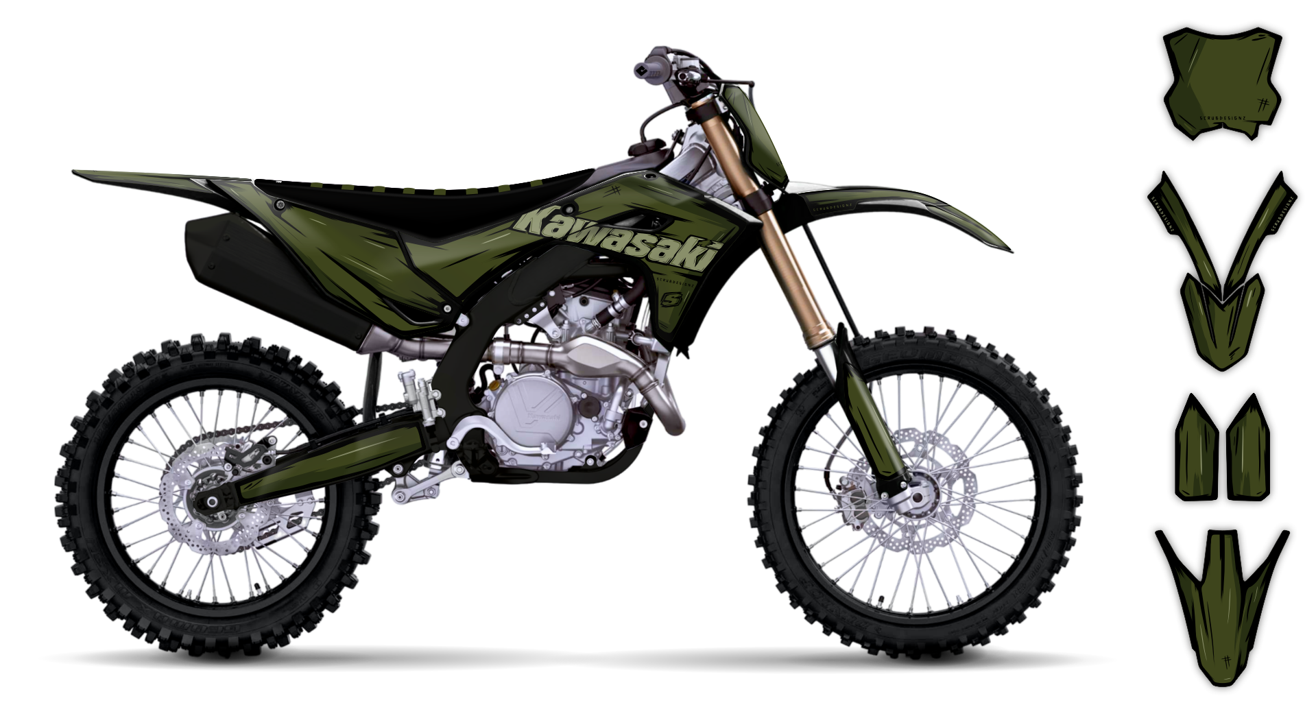 Kawasaki KX 450F 2024-2025 Graphics Kit - Artlex ST