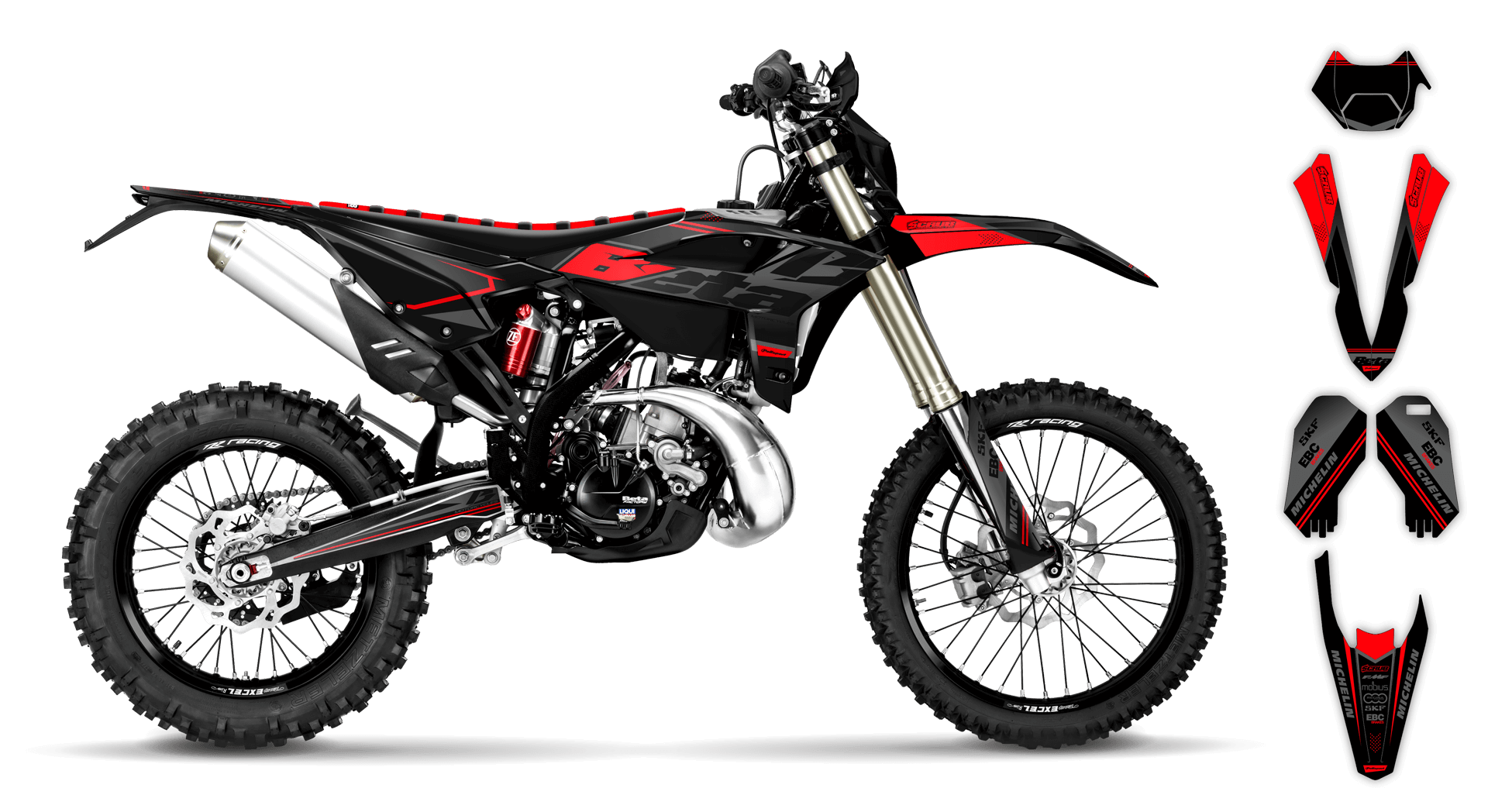 Beta RR 125 LC 2008-2011 Kit De Adhesivos SE1064 LE