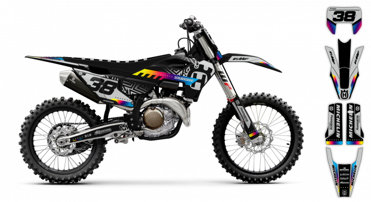 Husqvarna 14-> TE-FE Series 2017-2019 - Graphics Kit - Dekor Kit - Kit Déco - Slide ST