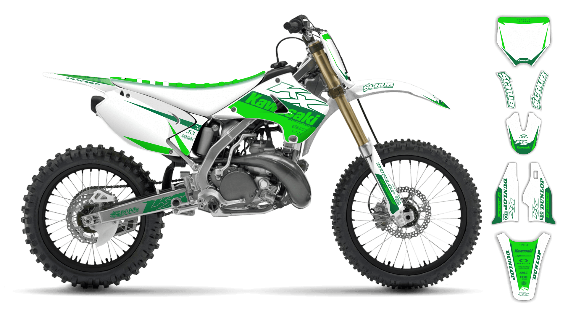 Kawasaki KX 250 1996-1998 Graphics Kit - Zuniper ST