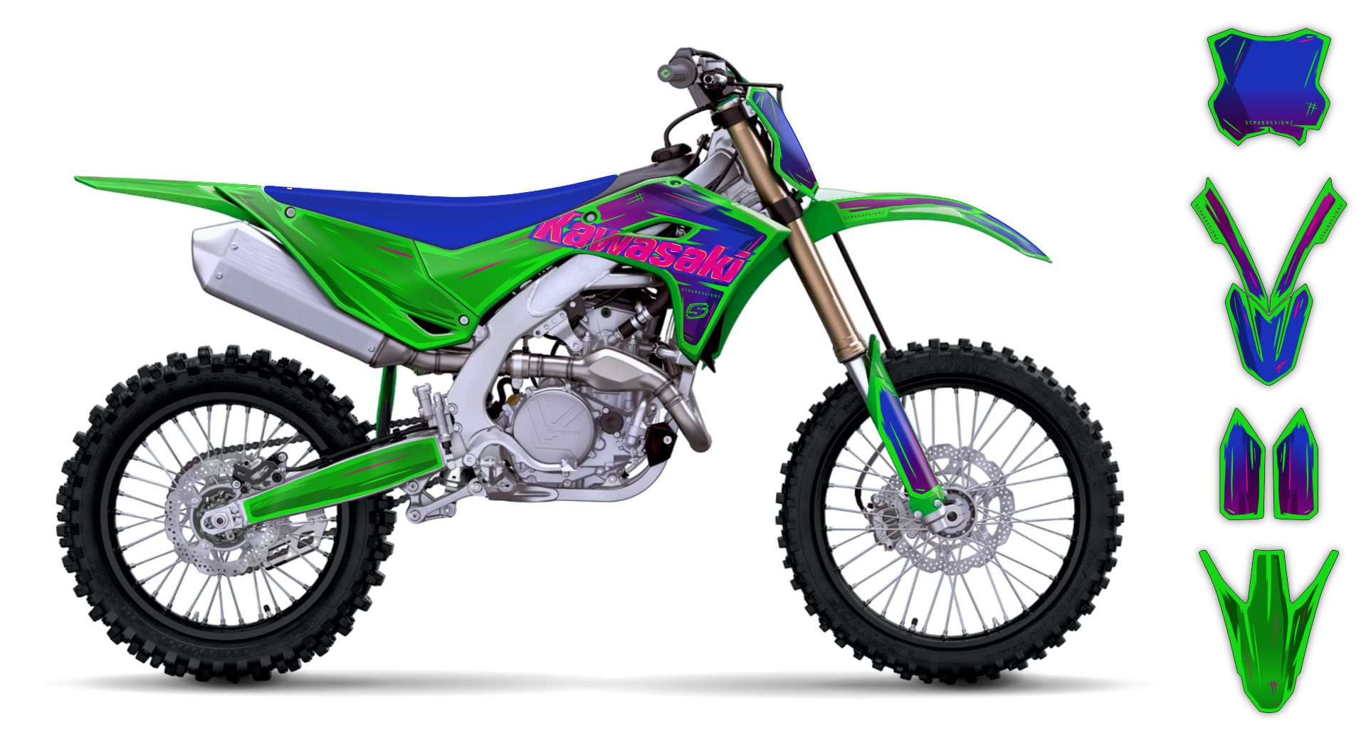 Kawasaki KX 450F 2024-2025 Graphics Kit - Artlex ST