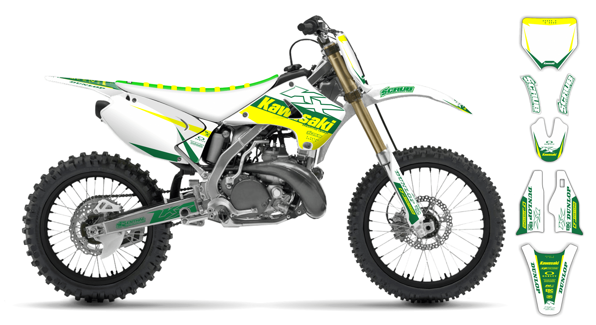 Kawasaki KX 80 1991-1997 Graphics Kit - Zuniper R2