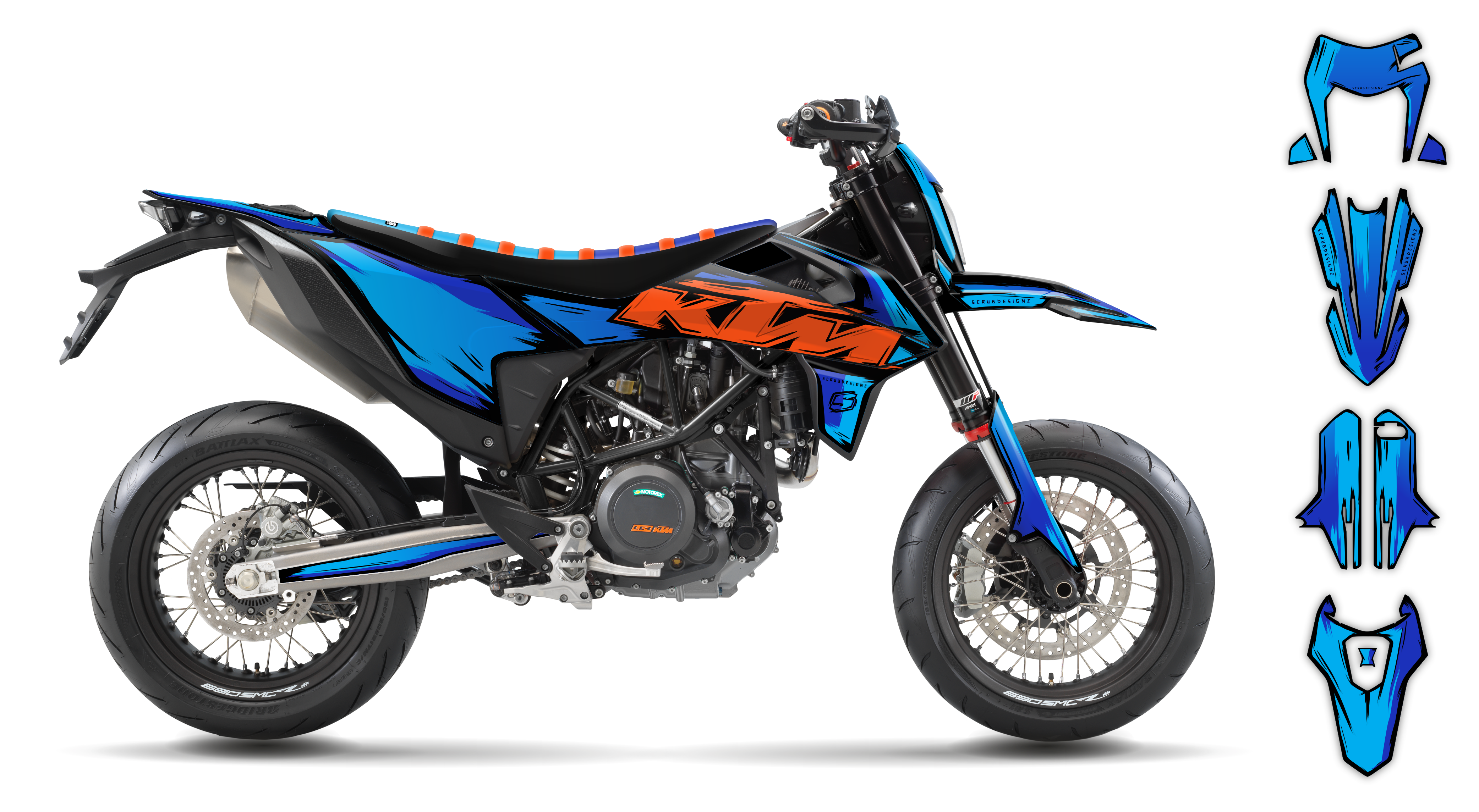 KTM 690SMC R MY21 カウルセット KTM 690 SMC-R Graphics kit 2019