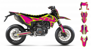 KTM SMC-R 690 2012-2018 Graphics Kit Fluo Artlex LE