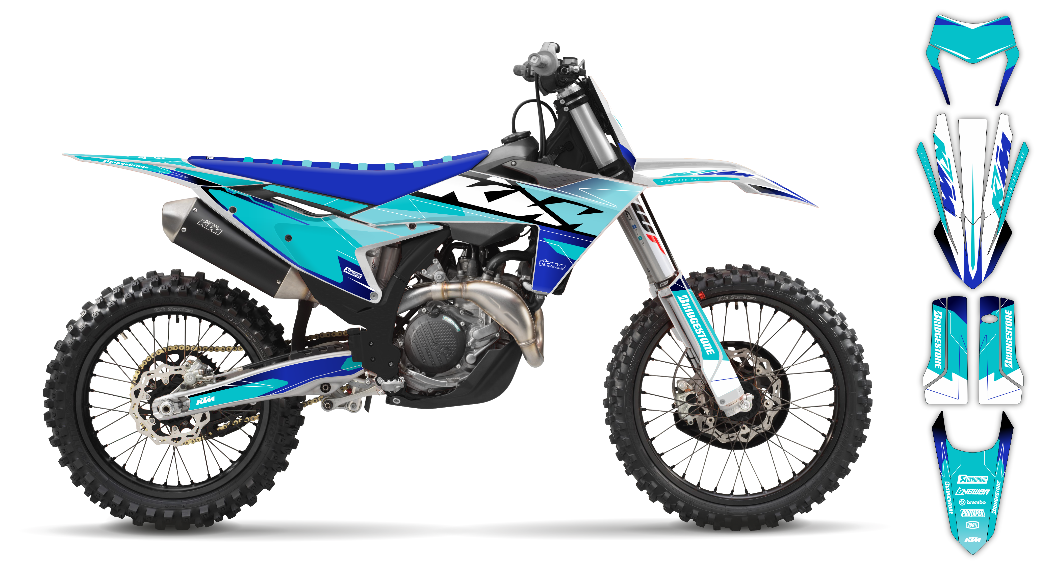 KTM EXC EXC-F / XC-W XCF-W 2024-2025 Graphics Kit - K-SE1109 R1