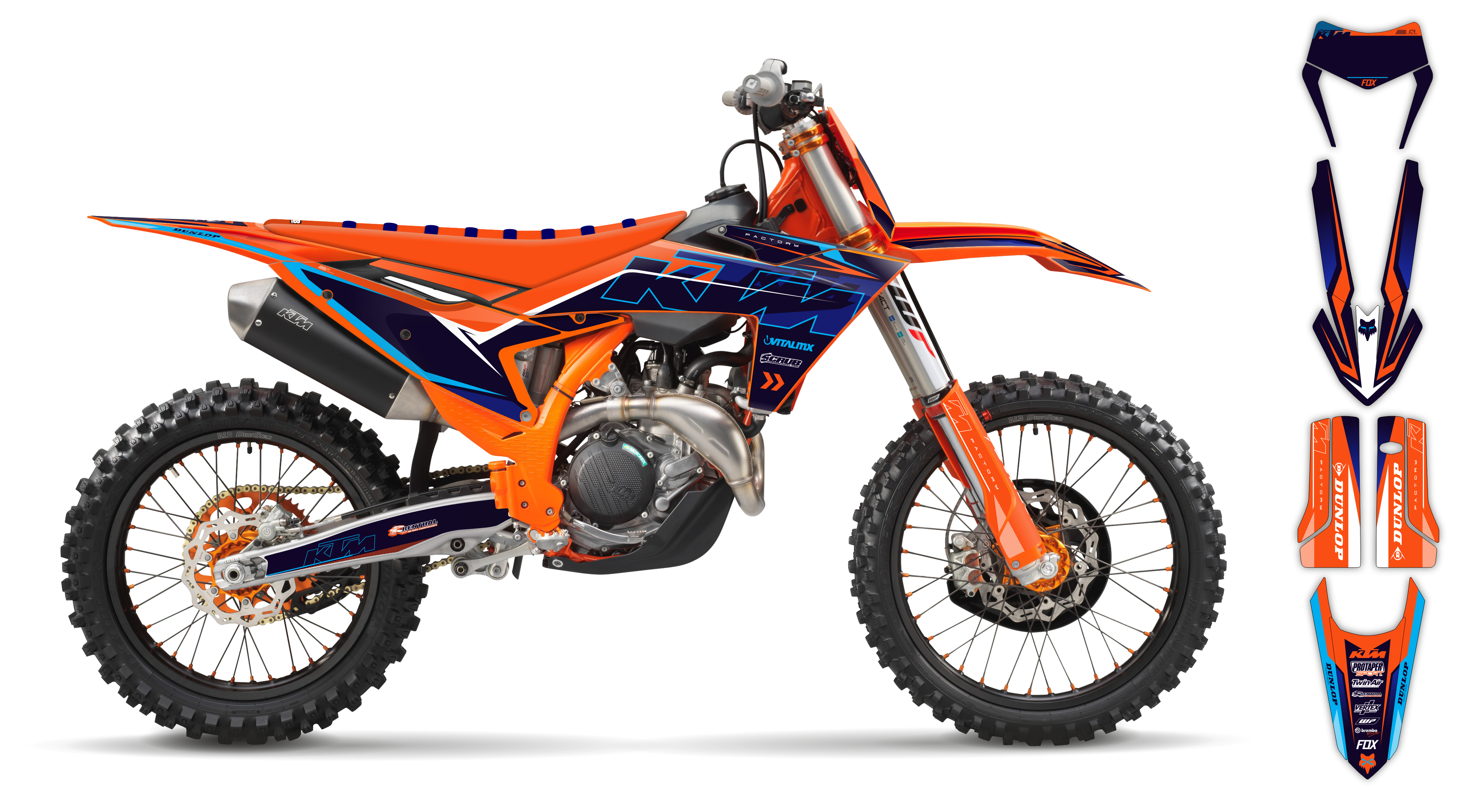 KTM EXC EXC-F / XC-W XCF-W 2024-2025 Graphics Kit - K5 ST