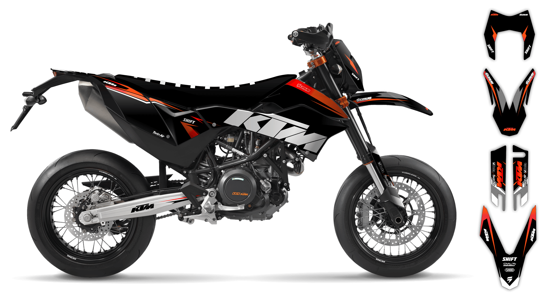 KTM SMC-R 690 2012-2018 Graphics Kit - K2 R1