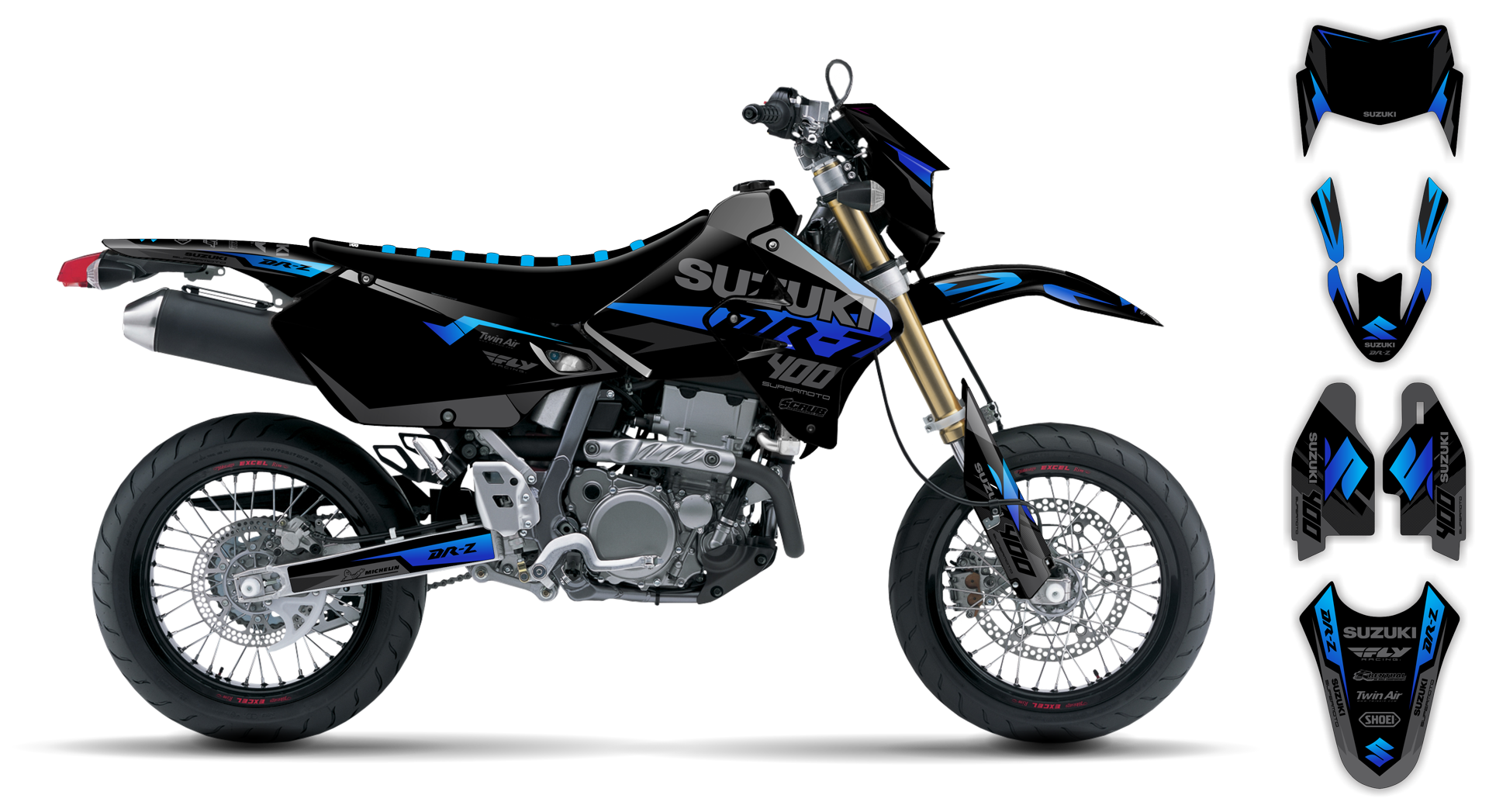 Suzuki DRZ 400 SM 1999-2024 Graphics Kit - SE1075 ST