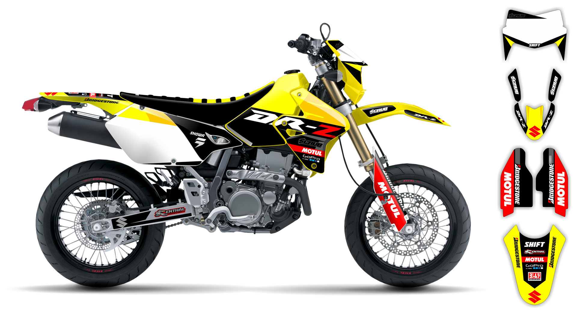 Suzuki DRZ 400 Enduro 1999-2024 Graphics Kit - Stash R3