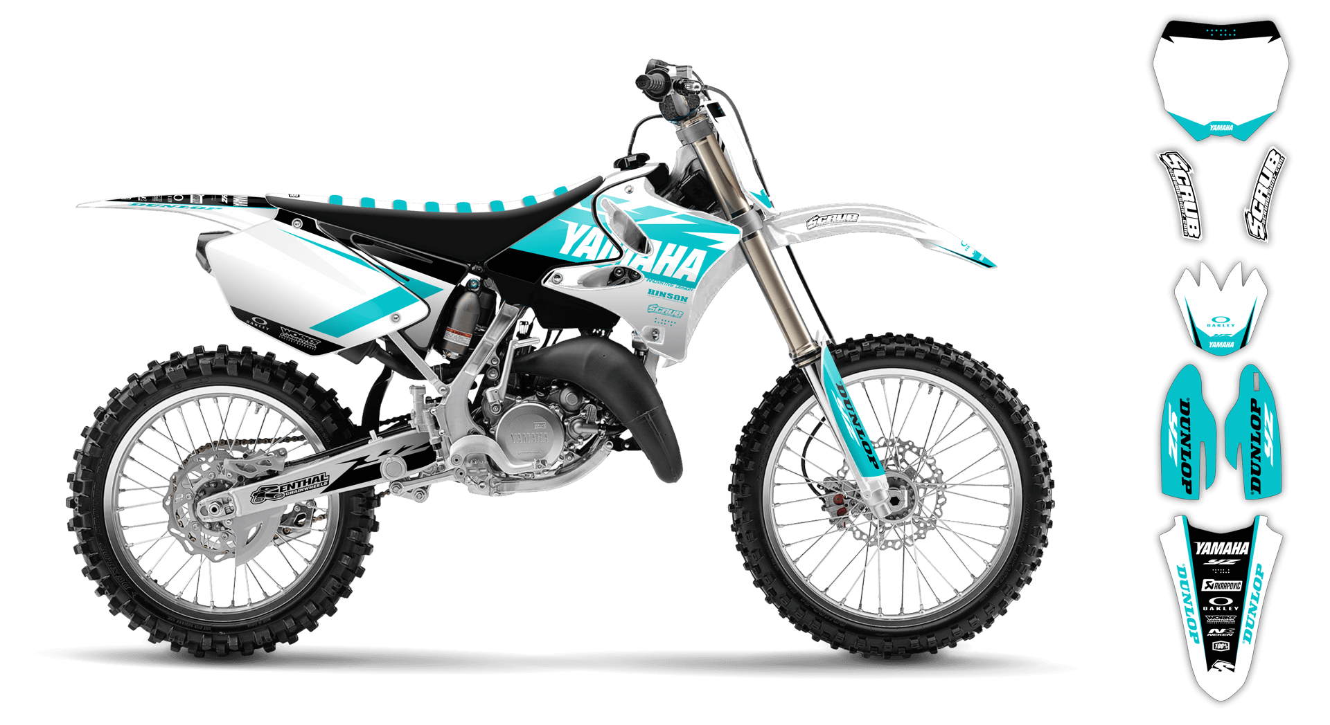 Yamaha YZ 125 1996-1999 Kit De Adhesivos Corgis R1