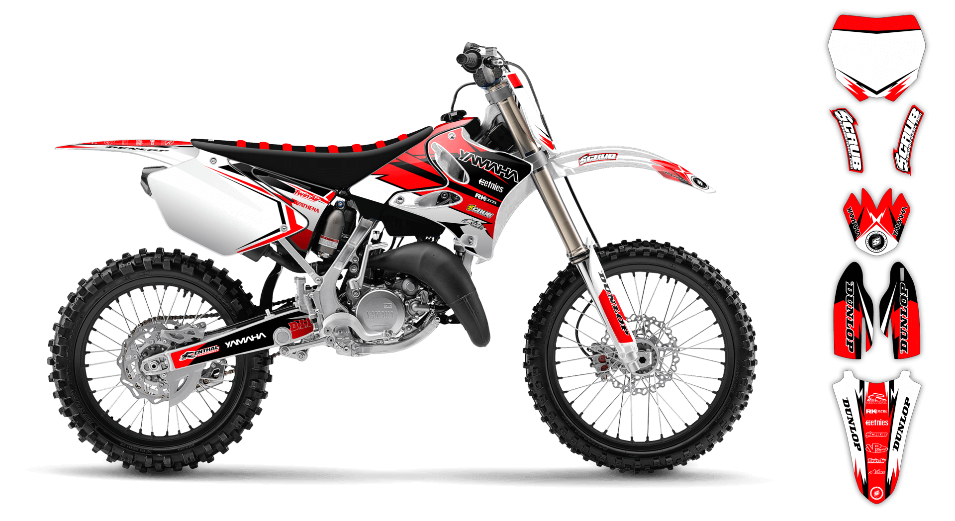 Yamaha YZ 125 1996-1999 Graphics Kit Factory Replica R4