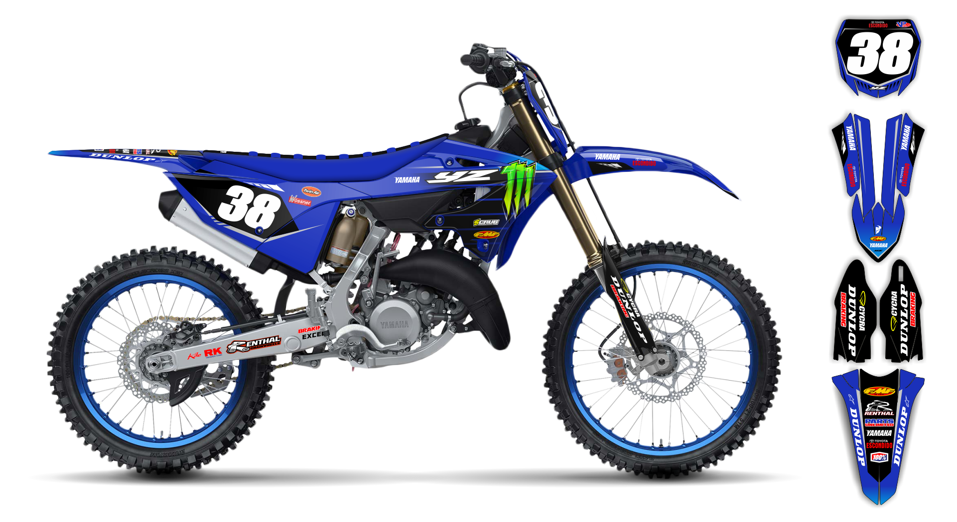 Yamaha YZ 125 2022-2025 Graphics Kit Factory Replica LE
