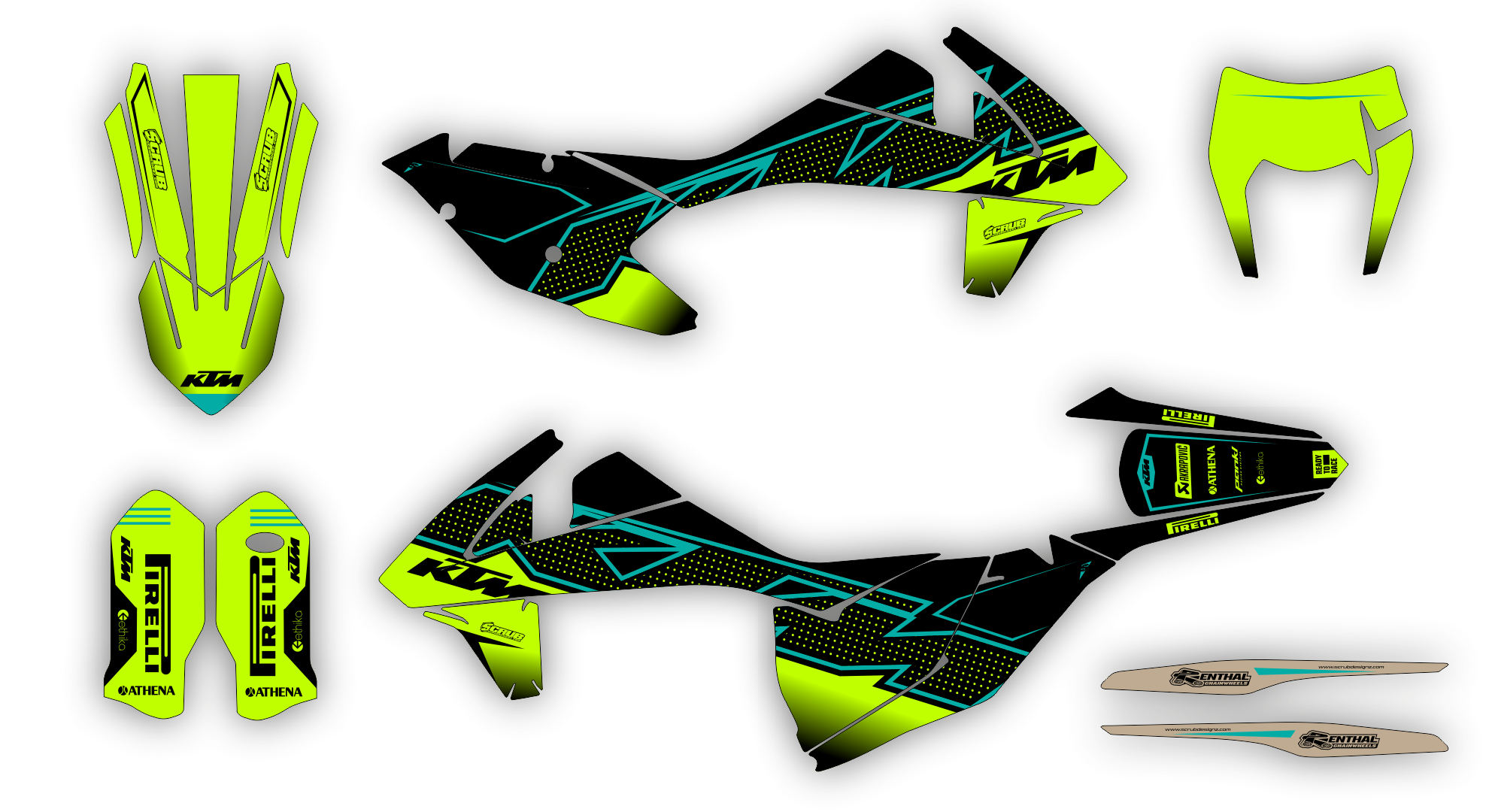 Stock Kit - 464 - KTM EXC 17-19 - FLUO K21 ST
