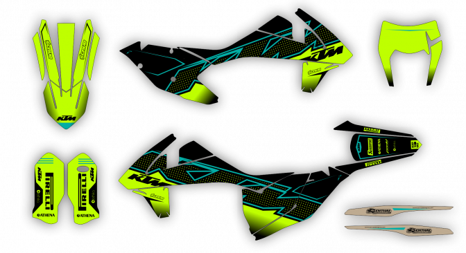 Stock Kit - 464 - KTM EXC 17-19 - FLUO K21 ST