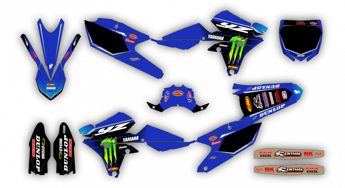 Stock Kit - 502 - Yamaha YZF 250 14-18 450 14-17 - Factory replica 4 LE