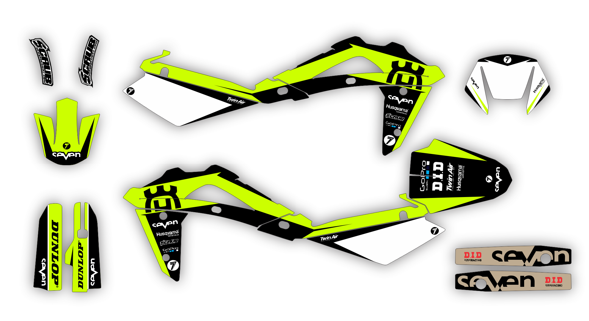 Stock Kit - 503 - Husqvarna IT TE 450 510 05-07 - FLUO H6 ST