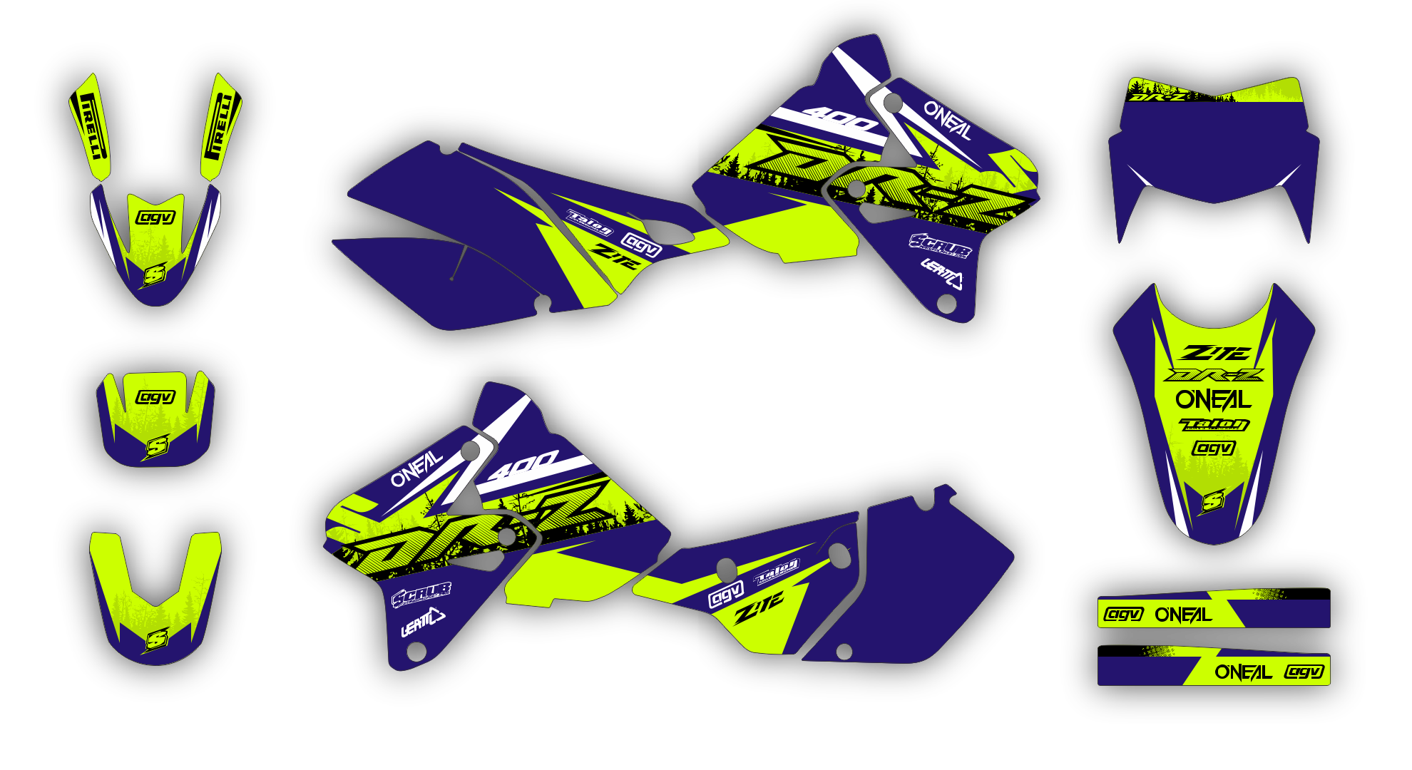 Stock Kit - 528 - Suzuki DRZ 400 99-19 - FLUO SE1033