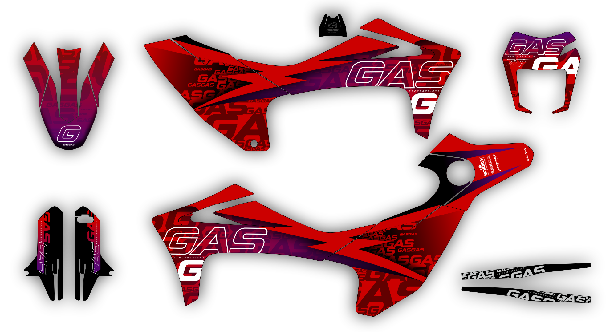 Stock Kit - 541 - Gas gas SM 700 22 - SE1105 ST