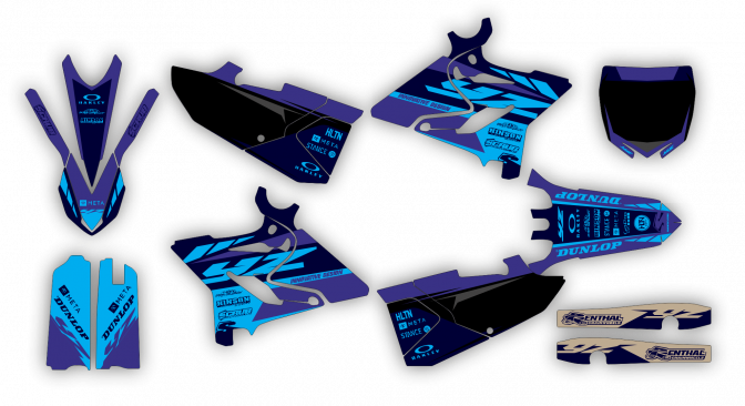 Stock Kit - 543 - Yamaha YZ 02-14 R-TECH POLISPORT RESTYLE - SE1002 R2