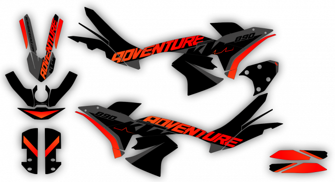 Stock Kit - 544 - KTM ADVENTURE 790 890 890R 23 - SOLID R3