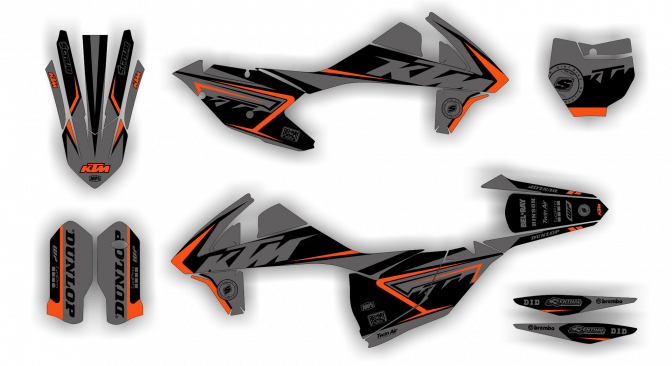 Stock Kit - 547 - KTM EXC 17-19 - FLUO K21 ST