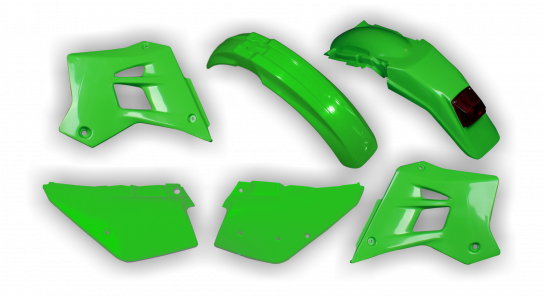 Plastics Kit - Kawasaki - KDX 200 - 1995-2006 - Full Kit - Green