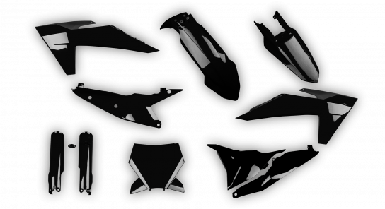 KTM SX SX-F / XC XC-F 2023-2024 - Plastics Kit - Plastik Kit - Kit Plastique - Full Kit Black