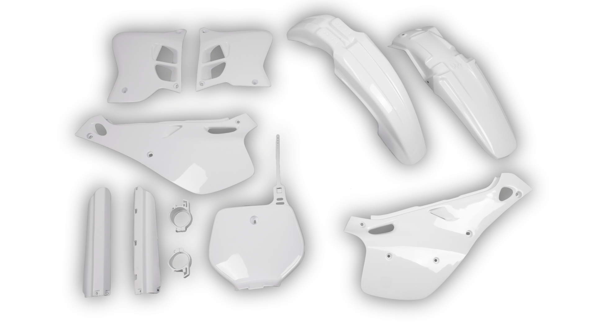 Yamaha - YZ 125 1993-1995 - Plastics Kit - Plastik Kit - Kit Plastique - Full Kit White