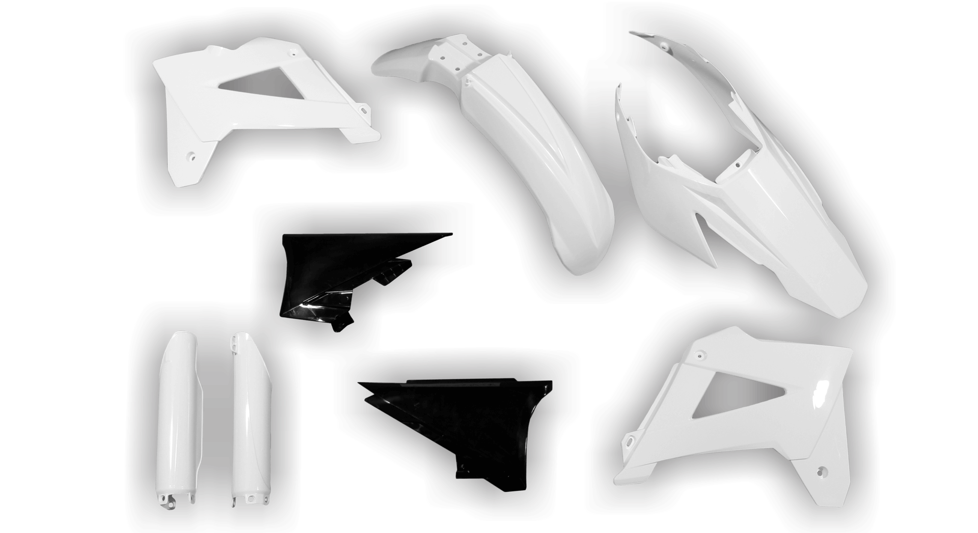 Gas Gas EC EC-F Series 2007-2009 - Plastics Kit - Plastik Kit - Kit Plastique - Full Kit White
