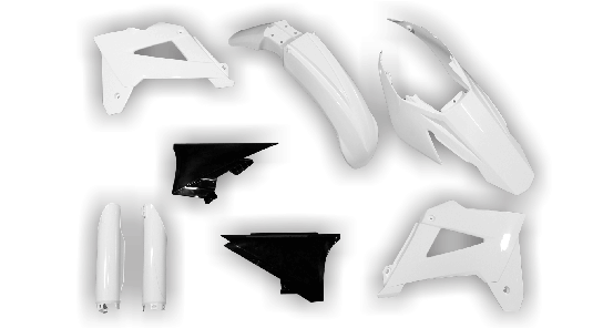 Gas Gas EC EC-F Series 2007-2009 - Plastics Kit - Plastik Kit - Kit Plastique - Full Kit White