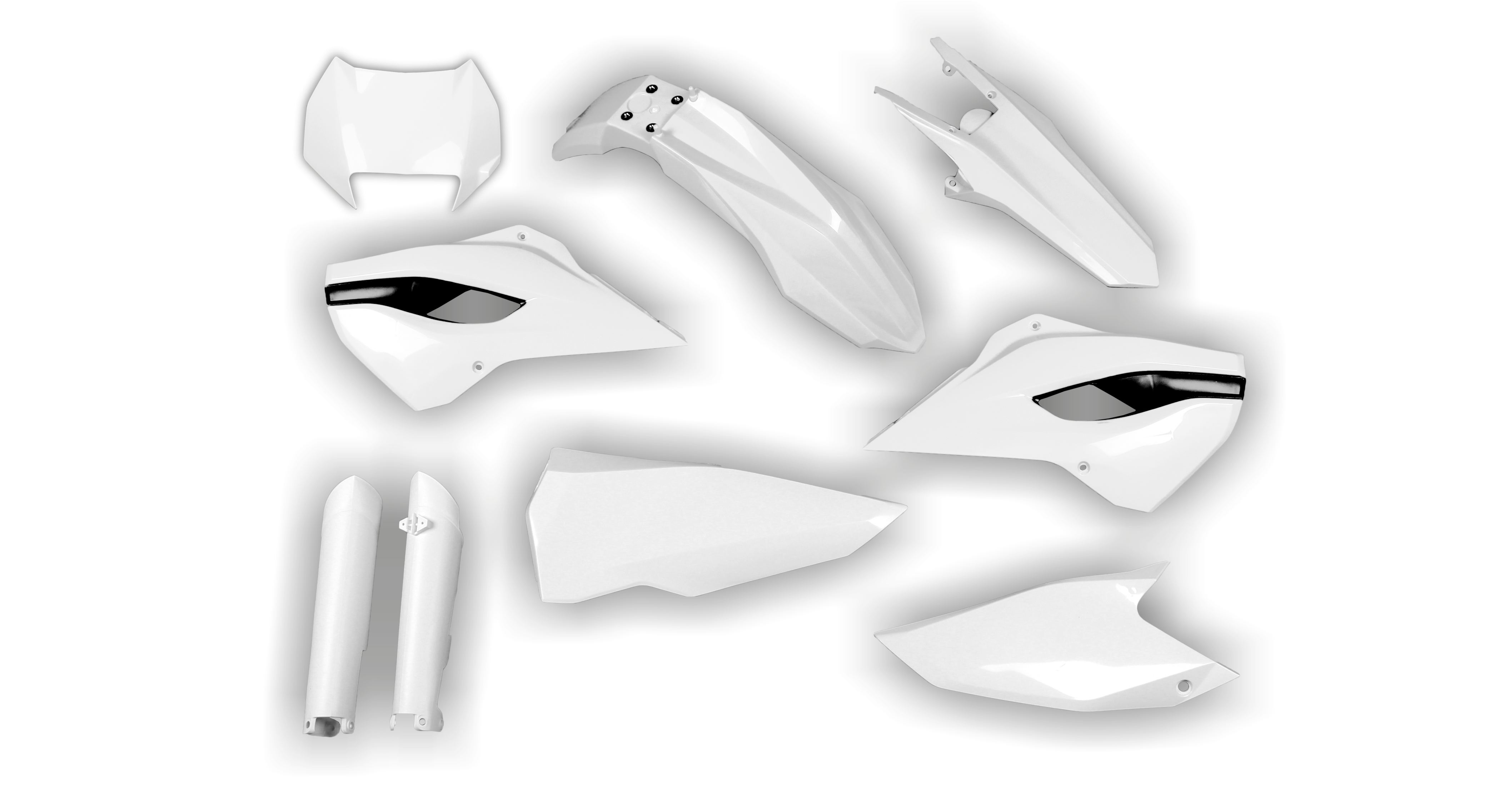 Husaberg FE-Series 2013-2014 - Plastics Kit - Plastik Kit - Kit Plastique - Full Kit White