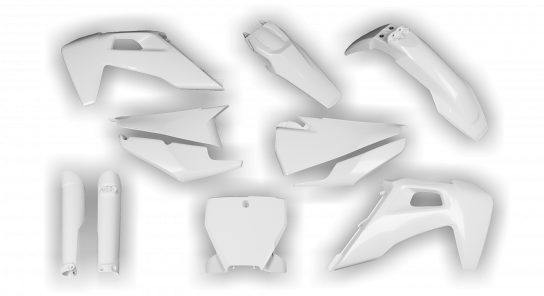 Husqvarna 14-> TC-FC-FX Series 2019-2022 - Plastics Kit - Plastik Kit - Kit Plastique - Full Kit White