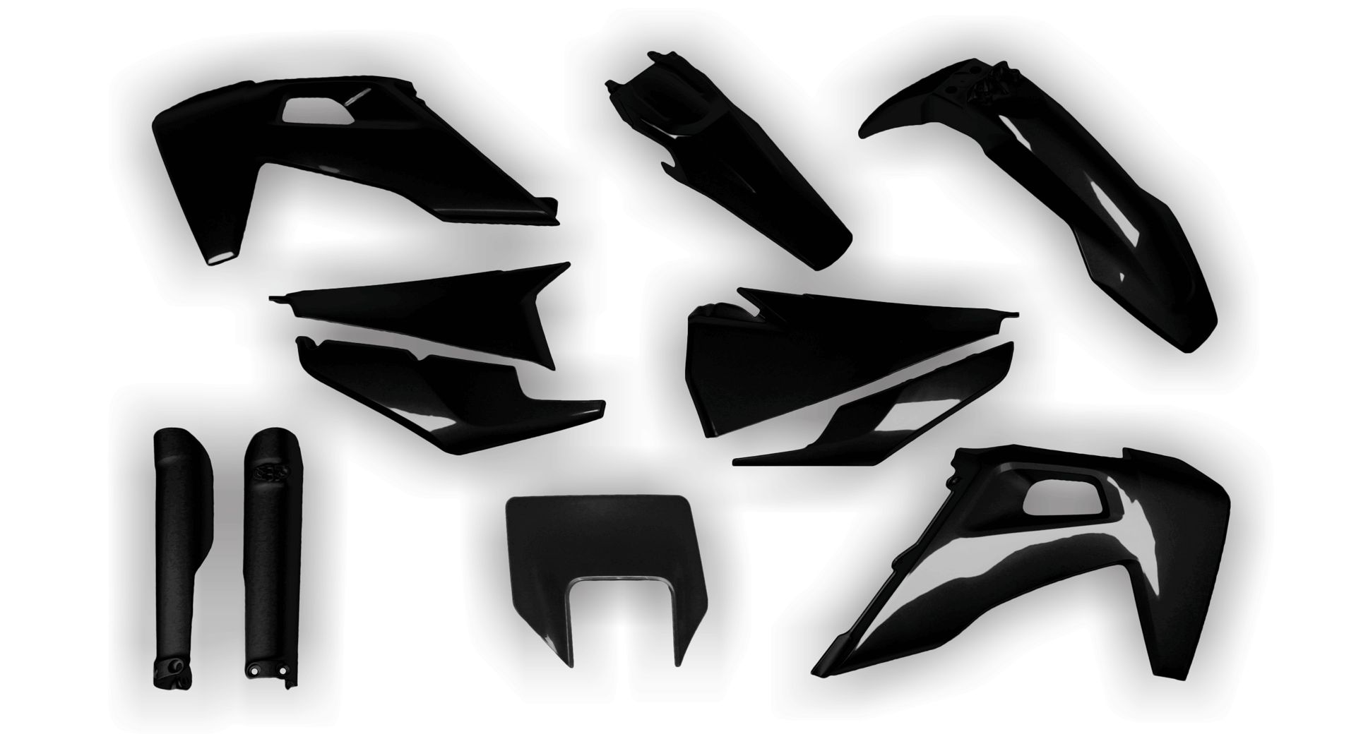 Husqvarna 14-> TE-FE Series 2020-2023 - Plastics Kit - Plastik Kit - Kit Plastique - Full Kit Black