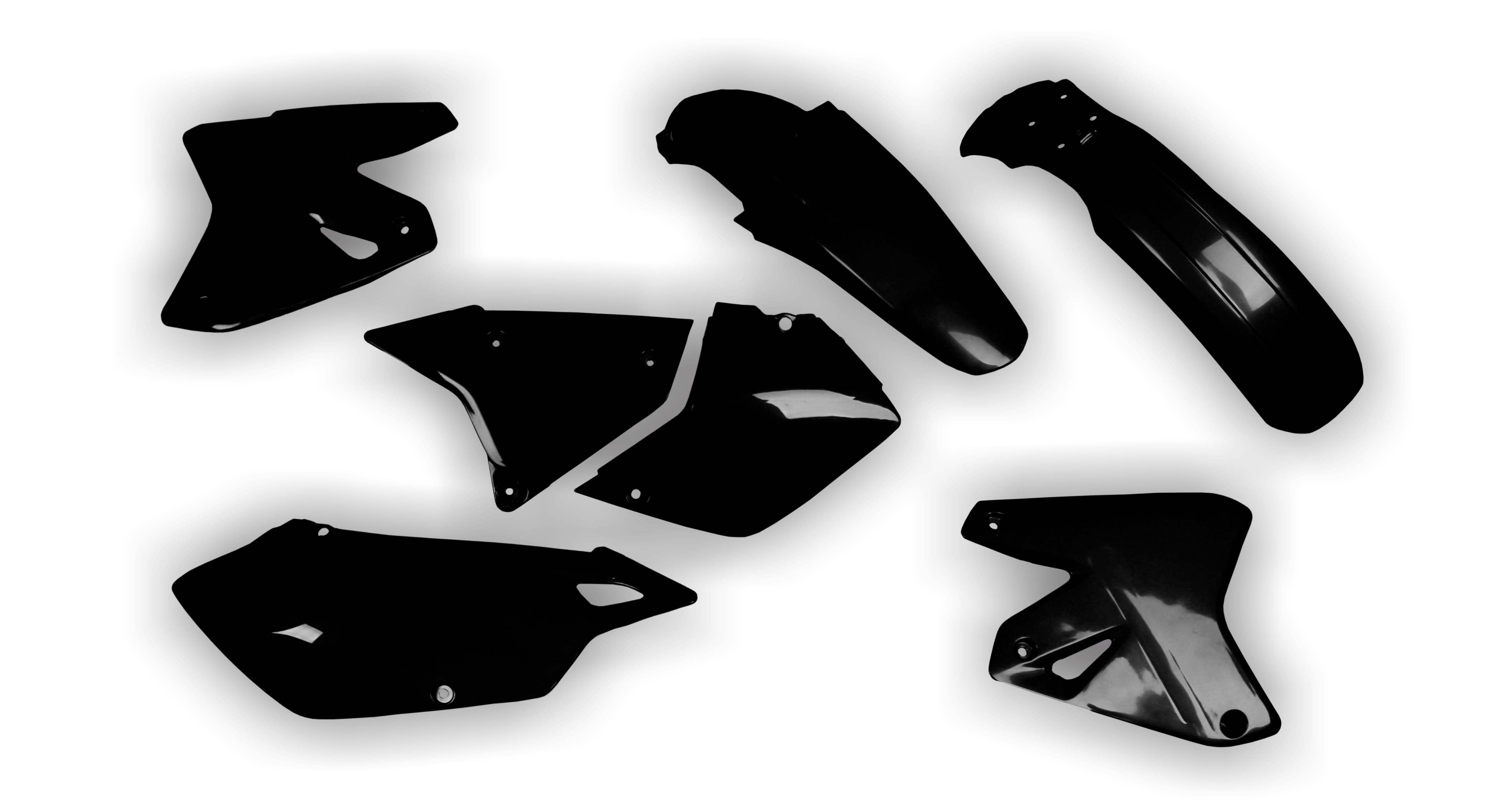 Plastics Kit - Kawasaki - KLX 400 Enduro - 2003-2004 - Full Kit - Black
