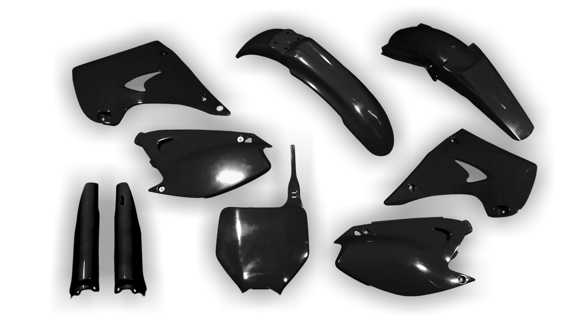 Plastics Kit - Kawasaki - KX 125 - 2003 - Full Kit - Black