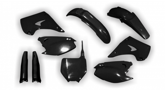 Plastics Kit - Kawasaki - KX 125 - 2003 - Full Kit - Black