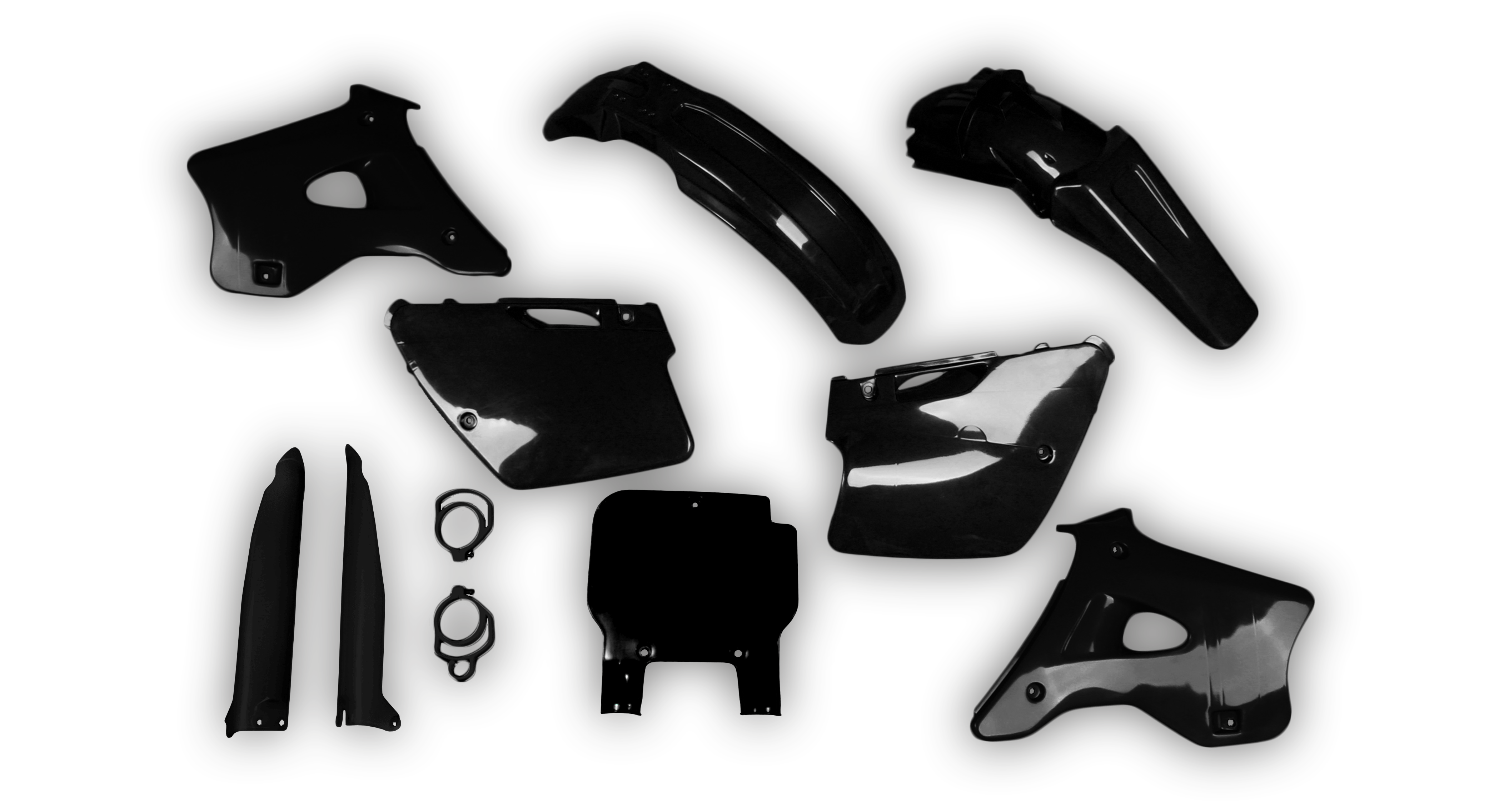 Kit De Plasticos - Kawasaki - KX 250 - 1994-1995 - Full Kit - Negro