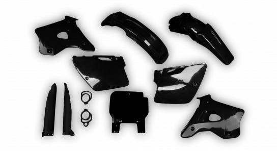 Kit De Plasticos - Kawasaki - KX 250 - 1994-1995 - Full Kit - Negro