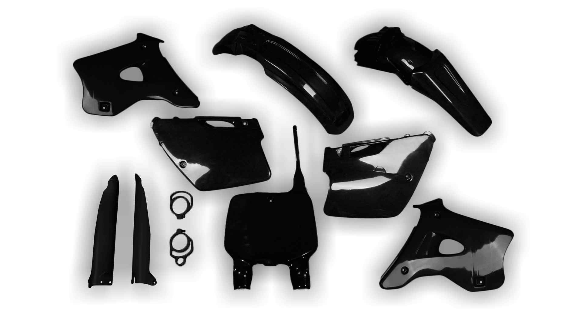 Kit Plastique - Kawasaki - KX 125 - 1996-1998 - Full Kit - Noir