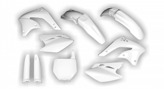 Plastics Kit - Kawasaki - KX 450F - 2006-2008 - Full Kit - White 1