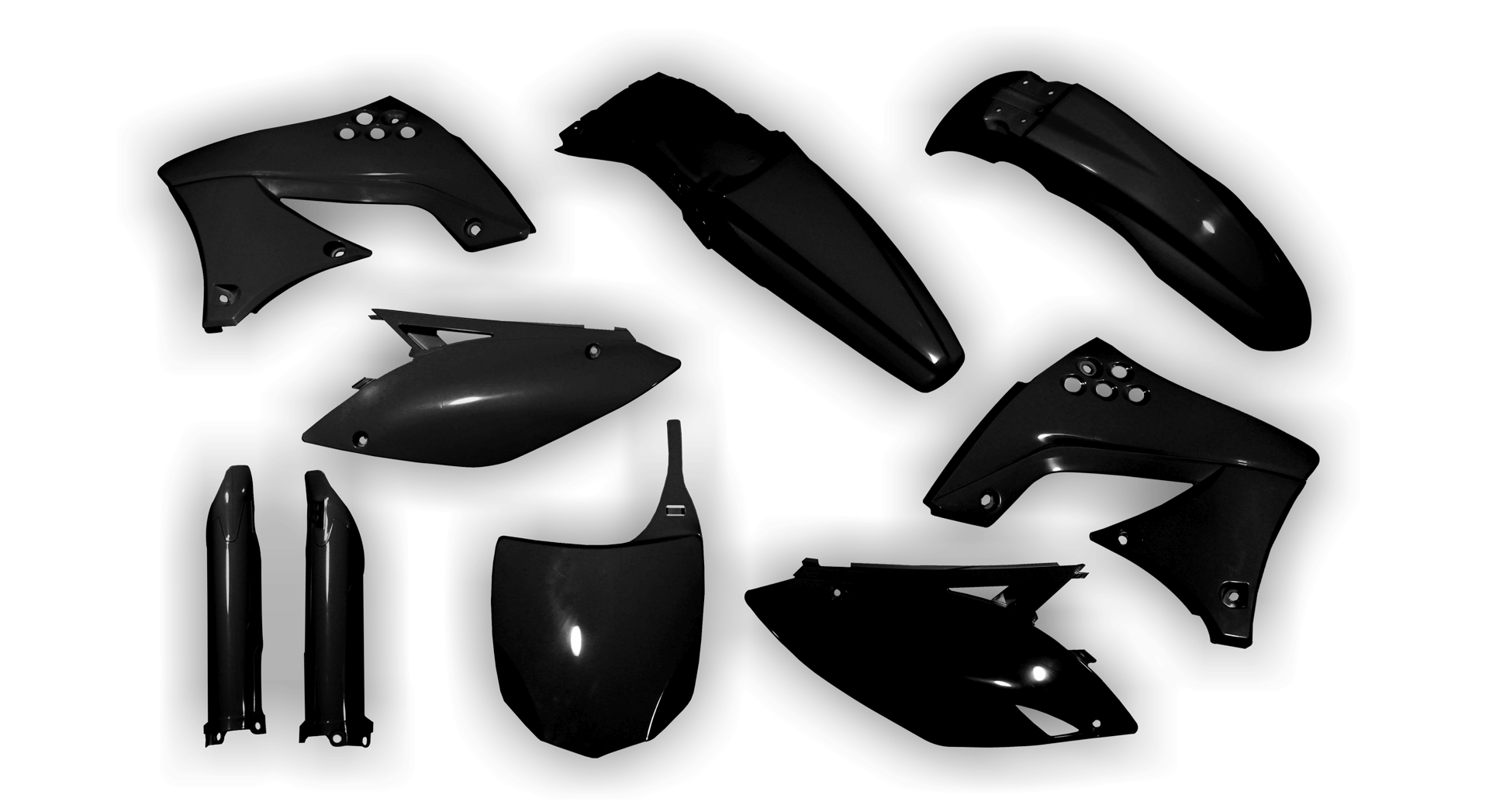 Plastics Kit - Kawasaki - KX 450F - 2009-2011 - Full Kit - Black