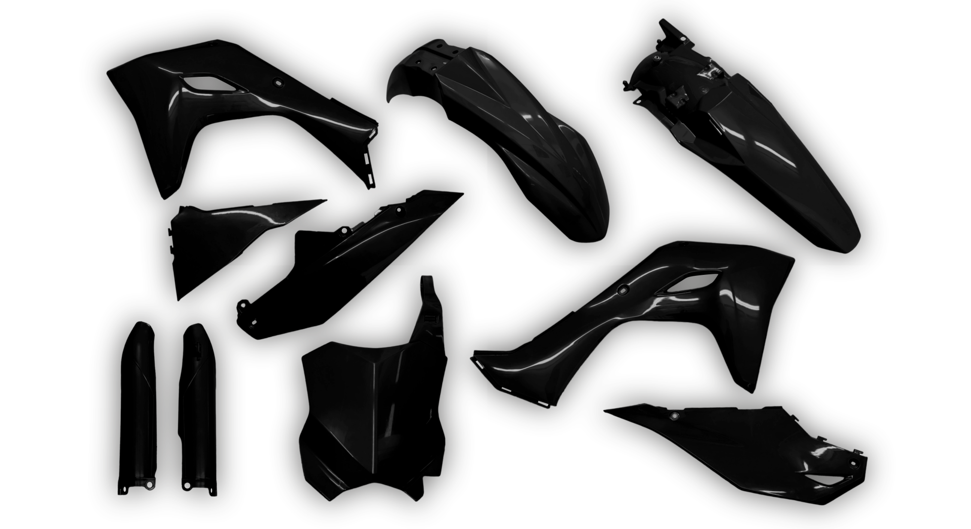 Kawasaki KX 450F 2024 - Plastics Kit - Plastik Kit - Kit Plastique - Full Kit Black