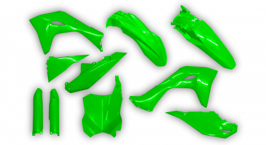 Kawasaki KX 450F 2024 - Plastics Kit - Plastik Kit - Kit Plastique - Full Kit Green