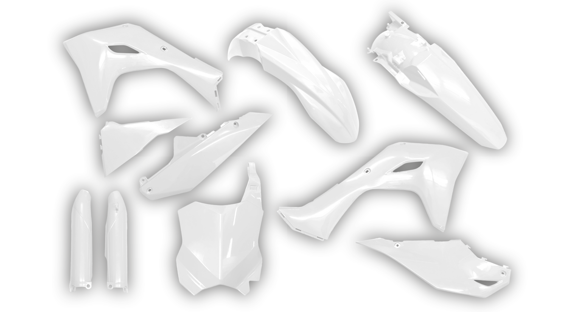 Kawasaki KX 450F 2024 - Plastics Kit - Plastik Kit - Kit Plastique - Full Kit White
