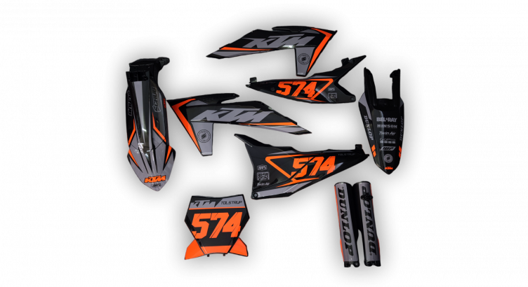 KTM SX SX-F / XC XC-F 2023-2024 - Plastics Kit - Plastik Kit - Kit Plastique - Full Kit Red